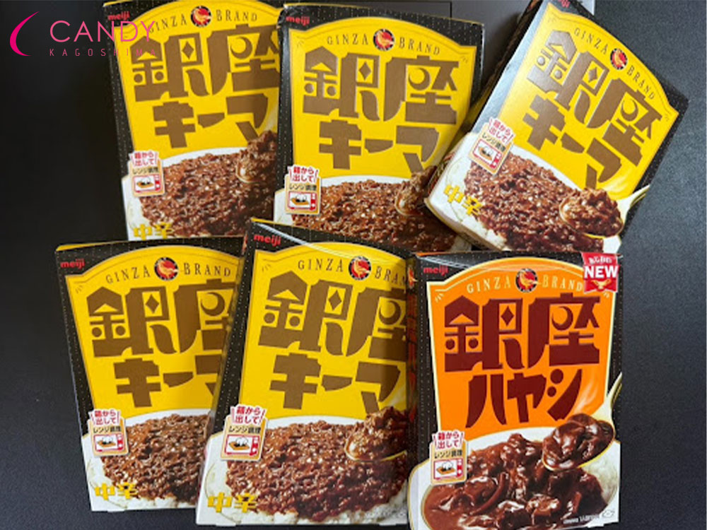 会社にある銀座キーマカリー5箱と銀座ハヤシ1箱